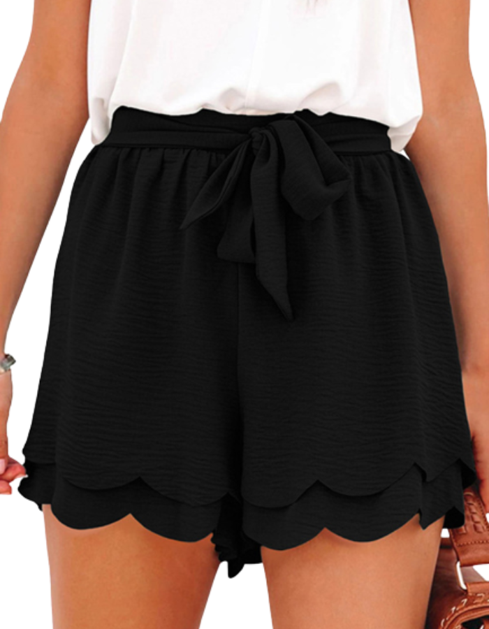 SHOPIQAT Butterfly End Waist Lounge Short with Belt - Premium from shopiqat - Just $5.400! Shop now at shopiqat